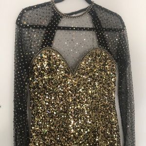 Naeem Kahn sequined evening gown